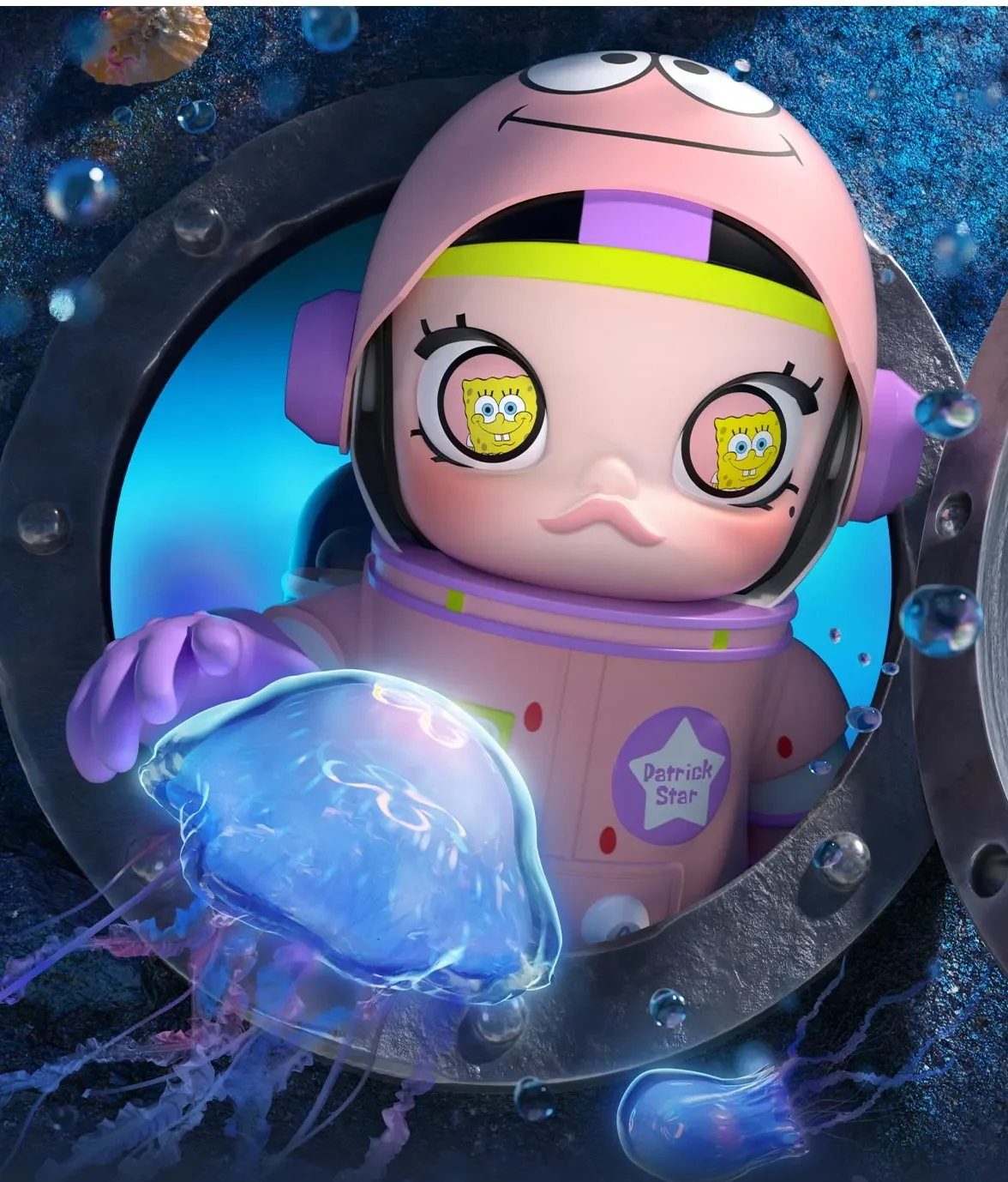 Genuine for POP MART MEGA SPACE MOLLY 1000% 400% Patrick Star PVC