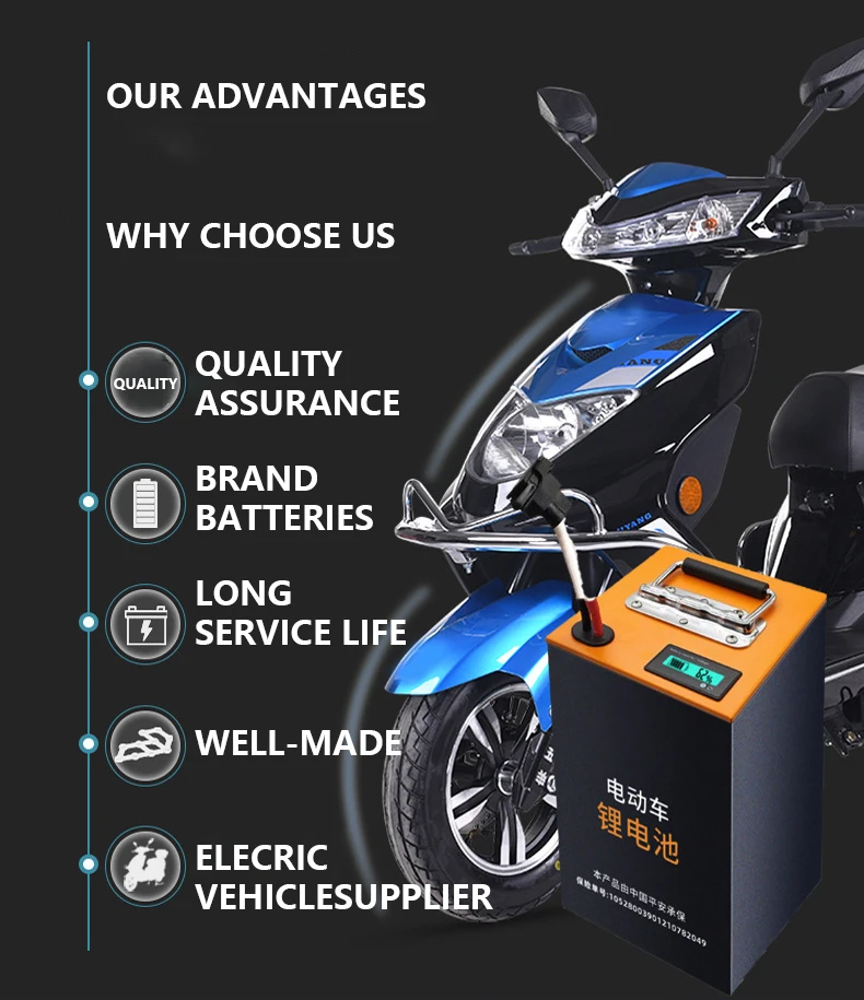 Large Capacity Electric Motorcycle 72v 20Ah Lithium Battery for ...