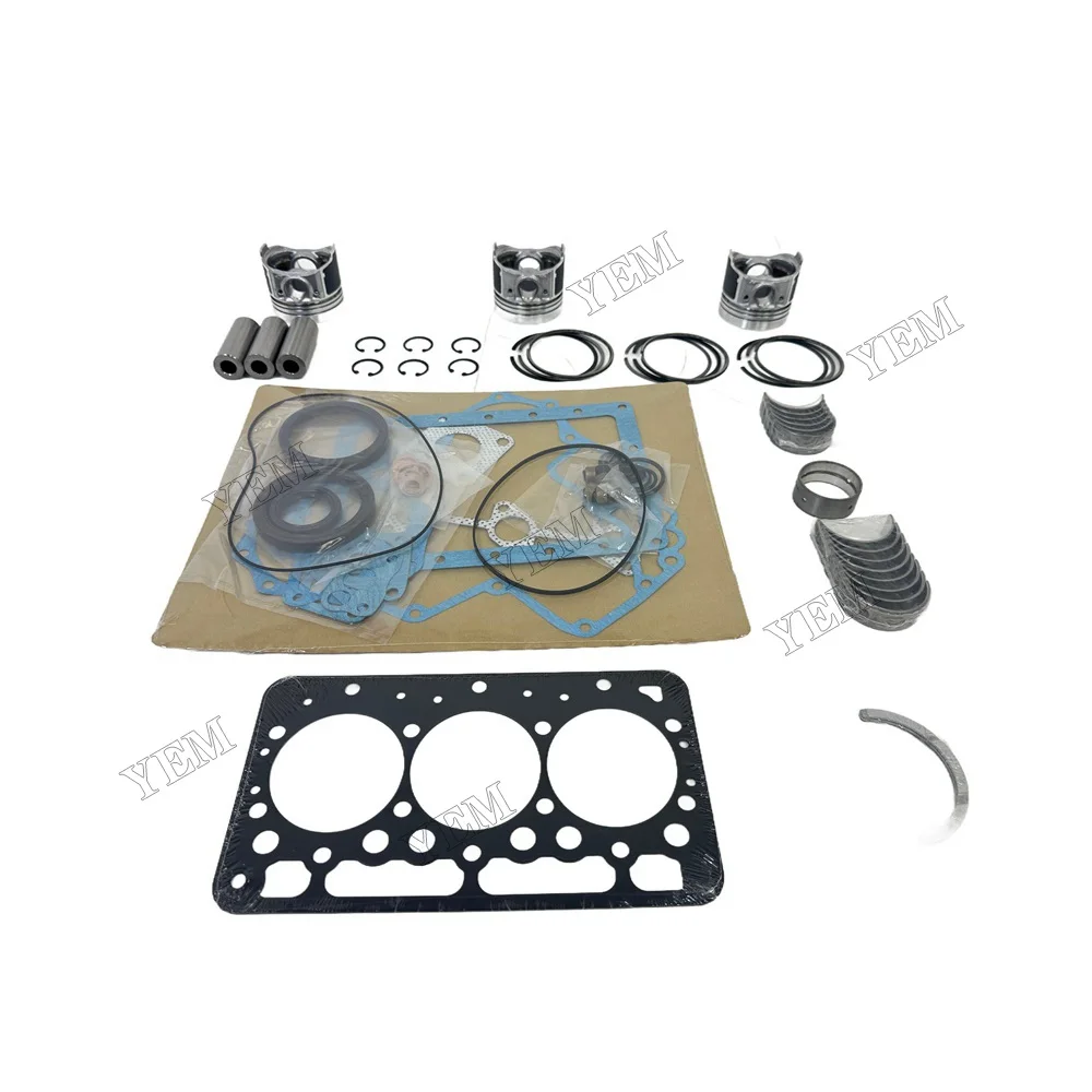 Supply 3D67E Rebuild Kit Piston&Main/Con Rod Bearing&Full Gasket Kit Fits for Komatsu 3D67E 3D67E-1A Excavator PC18