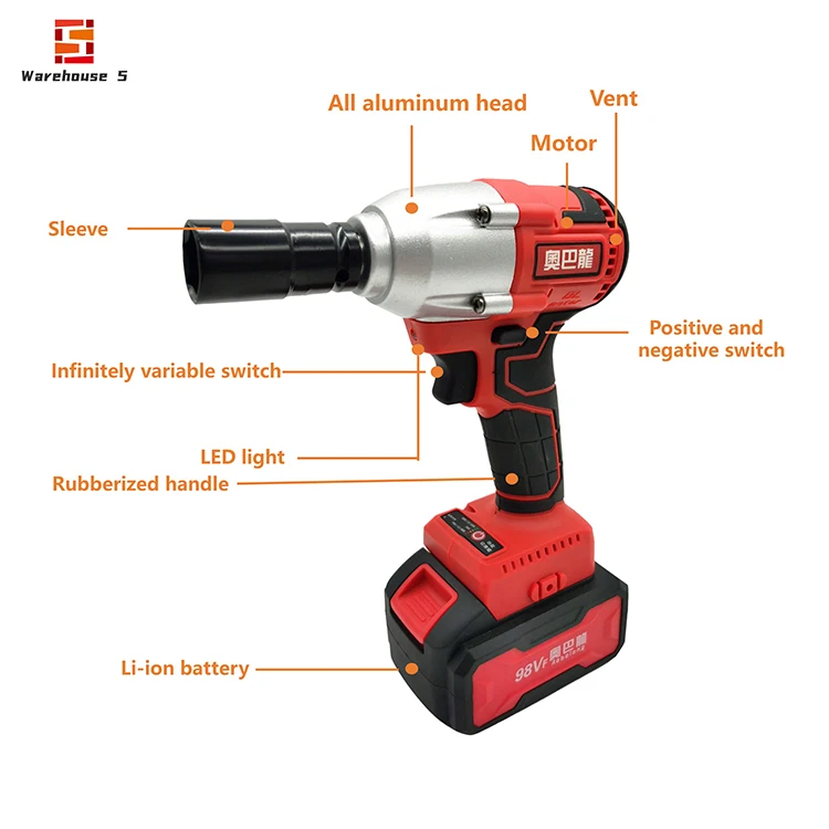 Сверхмощный 3 скорости 20V батарея Электроинструмент 1/2