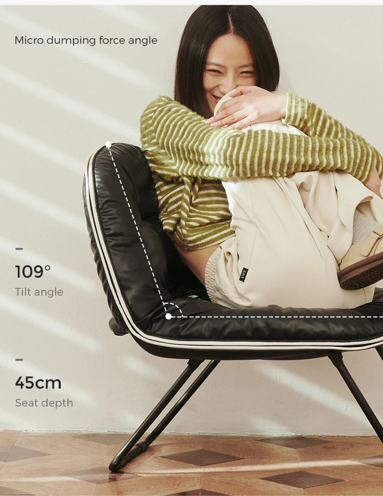 For DY-193 Modern Foldable Leisure Sofa Chair-Lightweight & Comfortable for Home Bedroom Living Room & Outdoor Use