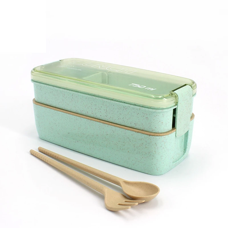 Wheat Straw Lunch Box Set - HPG - Promotional Products Supplier