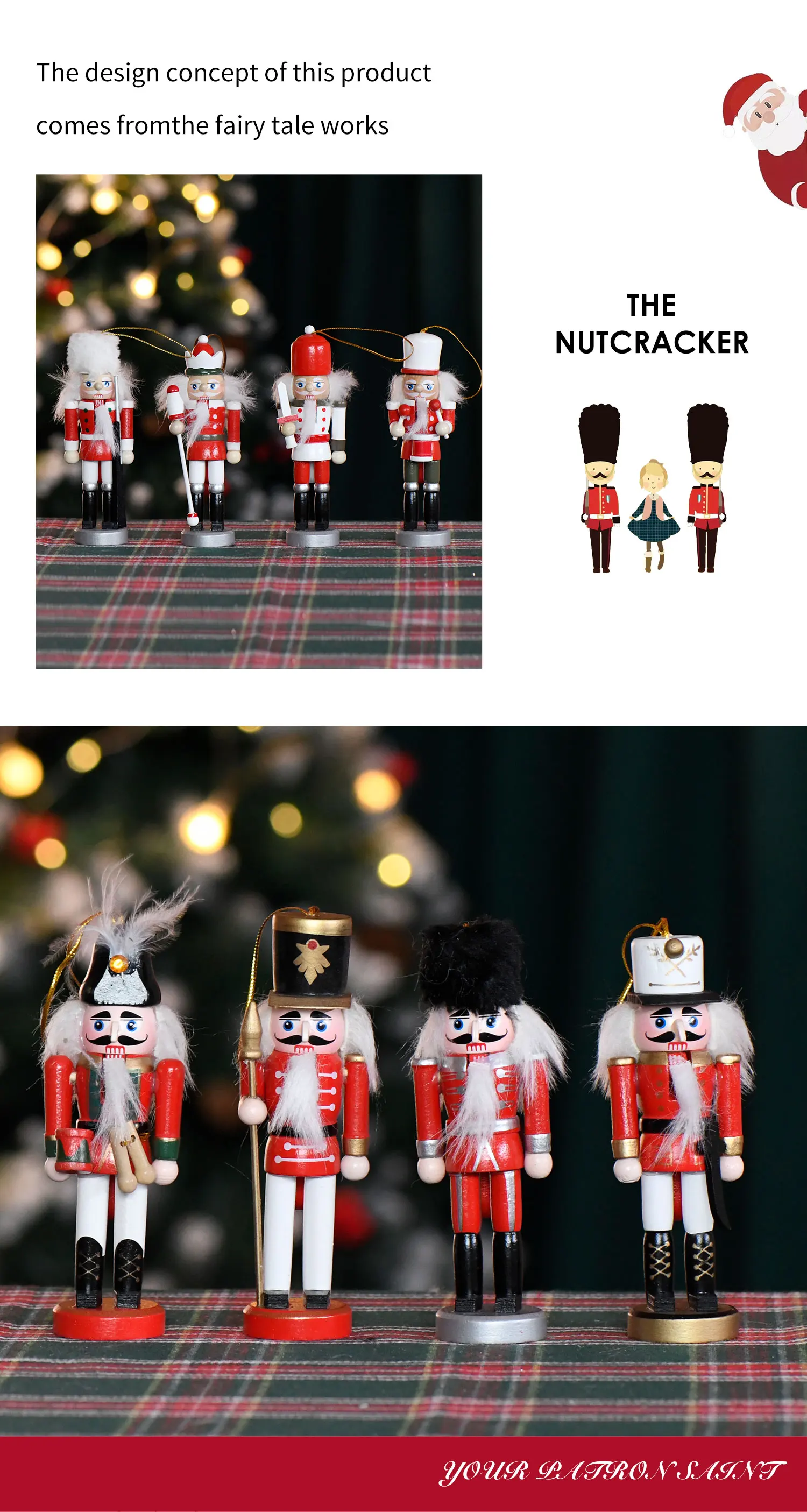 Nutcracker Low Price Customizable Wooden 13cm Nutcracker For Festival