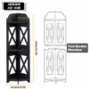 3-tier corner shelf, black, 80cm high