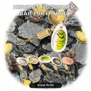 CHEERY 5.8g 67mm Printed Metal Spinner Bait for Carp & Perch-Saltwater & Freshwater Fishing Lure – Metal Jig – view 2