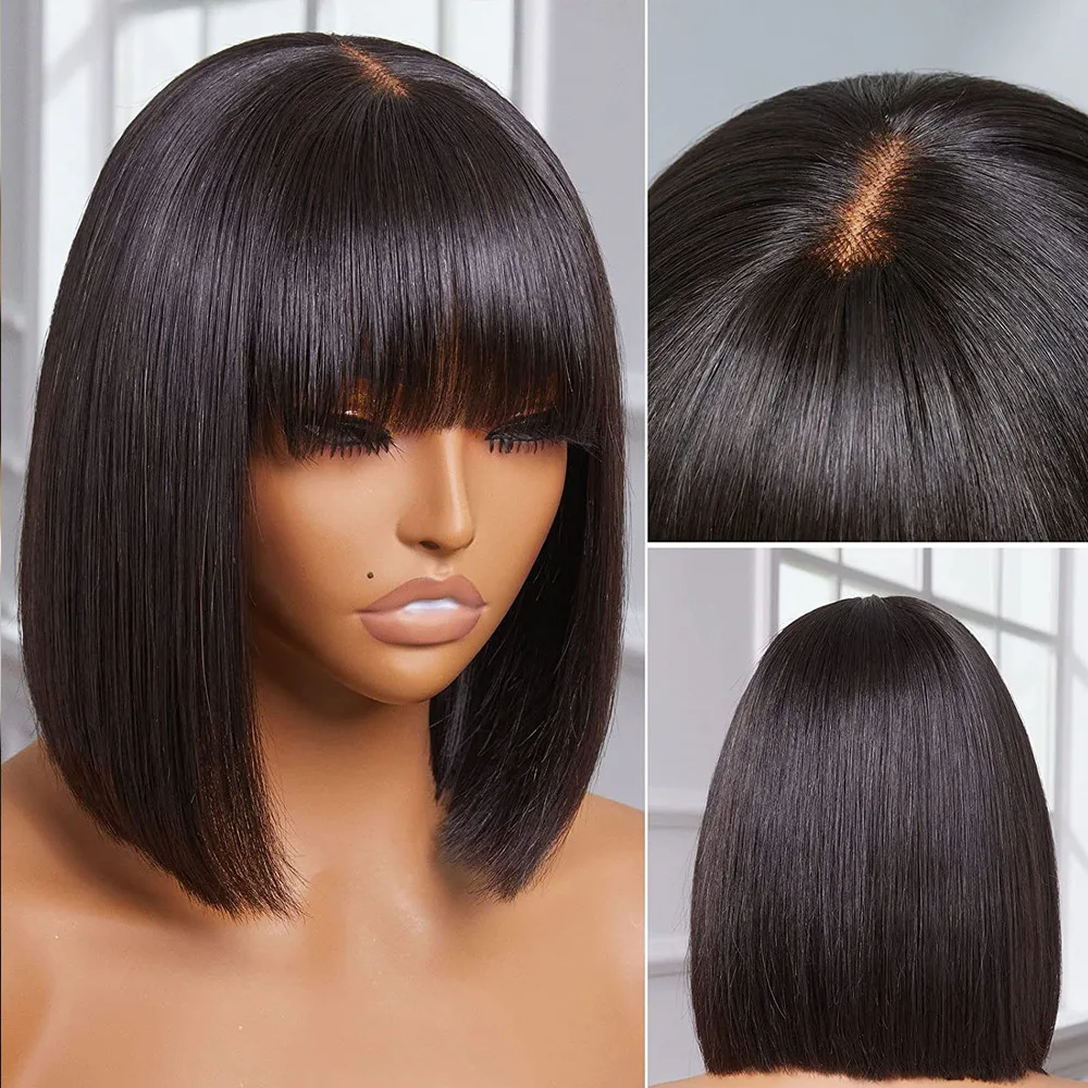 Sold 10 inch bang bob wig