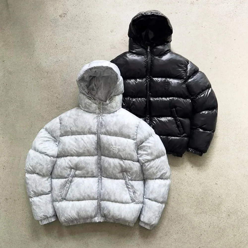 DCY Custom Puffer Jacket Manufacturer,Leather Men Puffer Jacket Winter,Custom Pu