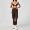 Brown/Yellow Bra+Leggings Set