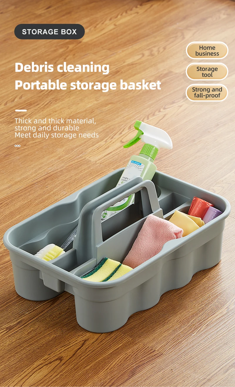 ITEM NO.039C Factory Wholesale Plastic Hand-hold Storage Cleaning Bucket Caddy Organizer Hotel Cleaning Tray Tote Tool Bucket Tool Organizer factory