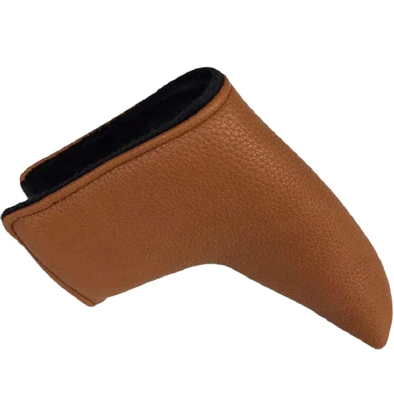 Brown Golf PU Leather Blade Putters Headcovers Customized Golf Blade Putter Cover Headcover Club Protector Cover