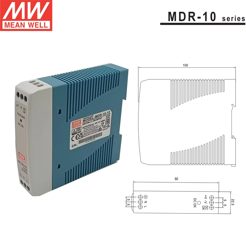 Mean Well MDR-100-24 DIN-Schienen Netzteil - 24V Industrielles Netzteil