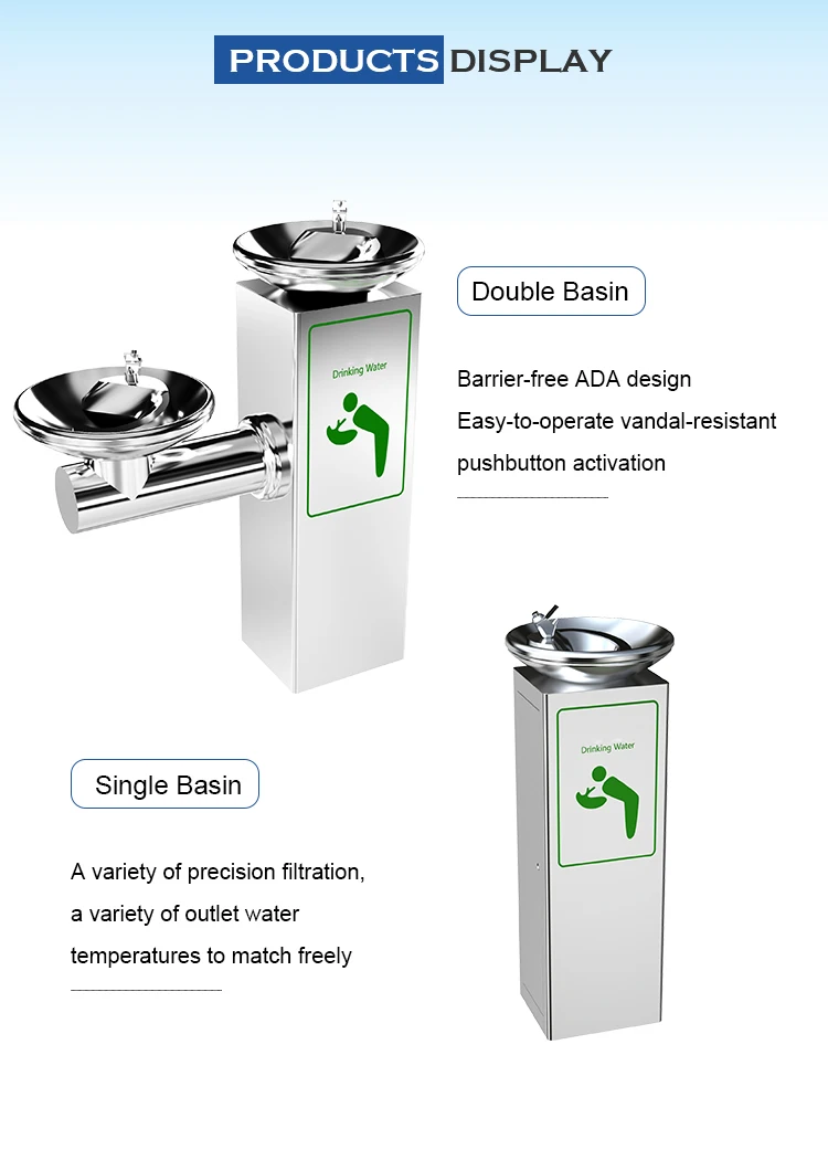 stainless steel outdoor garden drinking fountain purifier direct drinking water dispenser details