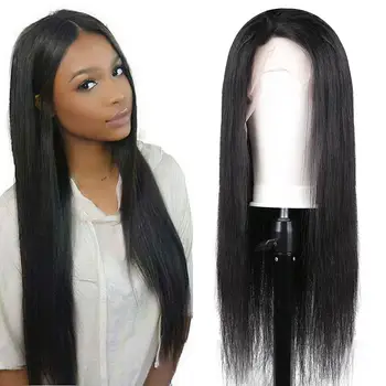 250 Density 100% Curly hd Lace Front Straight Wig Human Hair 40inch Brazilian Transparent Virgin Human Hair Wig Vendors