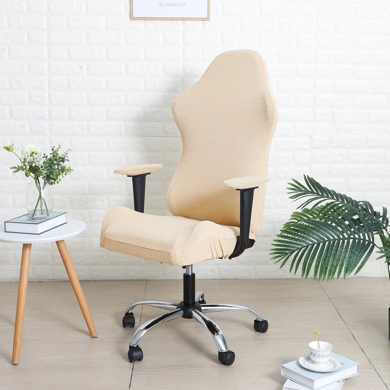 YongHo Modern Jacquard Christmas Gaming Office Chair Cover Spandex Elastic Armchair Seat aperçu 9