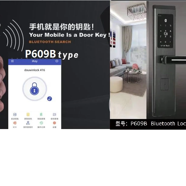 DouWin Airbnb Screen Smart Mobile APP Digital Fingerprint Wifi Remote Control Hotel Lock
