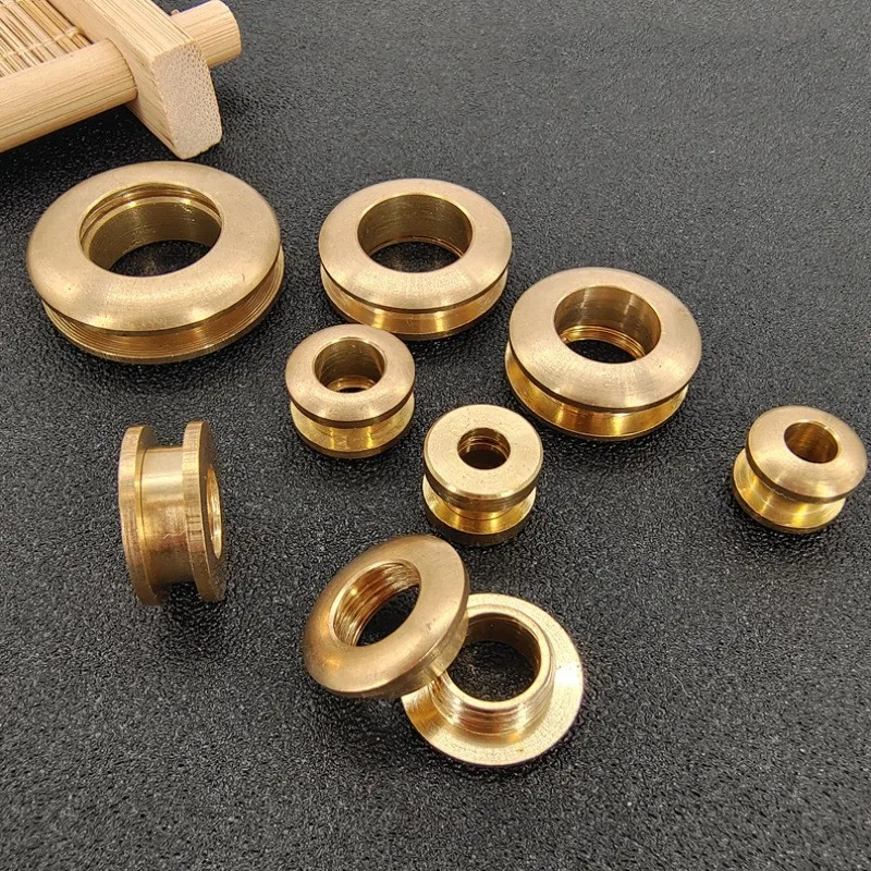 Оптовая продажа металлическая сумка аксессуар для кожаных изделий различные размеры цельные латунные люверсы с петельками круглые