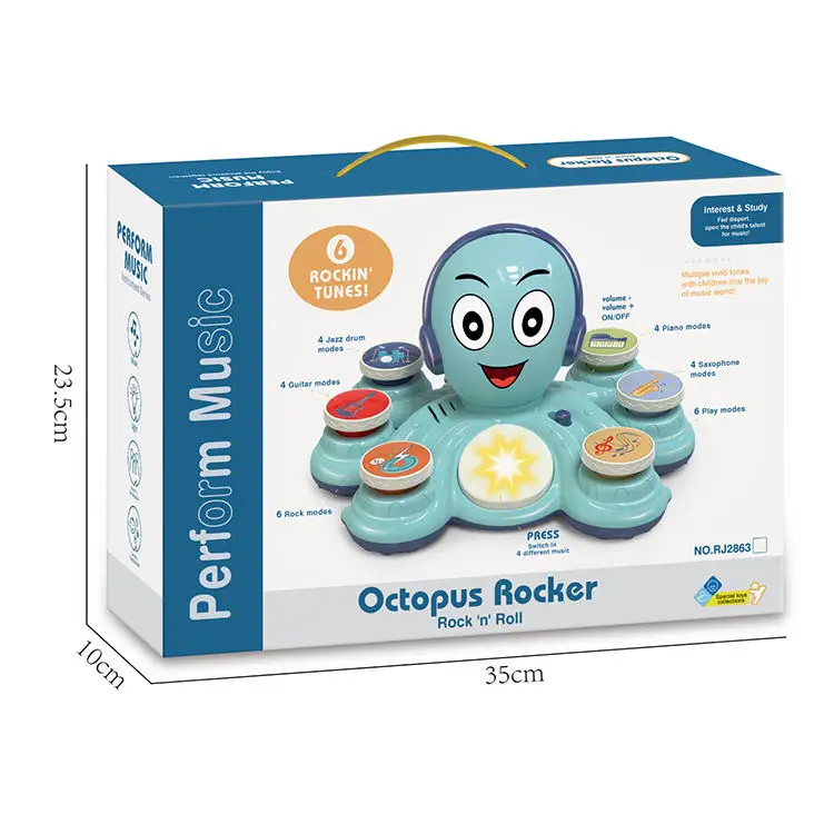 Лидер продаж Электрический детский музыкальный модуль игрушка-Осьминог для малышей
