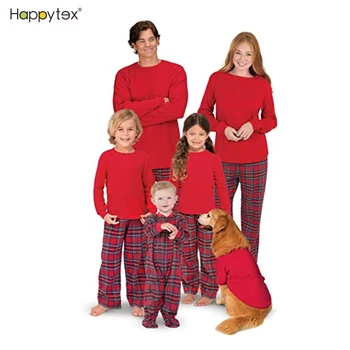 Family Matching Christmas Pajamas Set Cute Sleepwear for Boys Girls Dad Mum Pet Classic Matching Family Pajamas With Cheap Price
