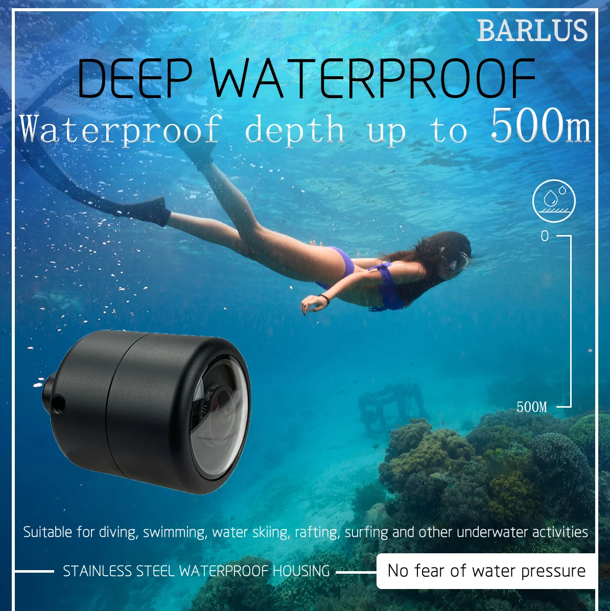 50mm Mini Underwater Ip Camera For Underwater Robots And Exploration Of ...