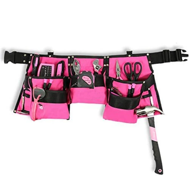 Women Pink Tool Bag Kit Waist Electrician Tool Pouch Belt - Buy Tool Bag,Tool  Belt,Female Tool Belt Product on Alibaba.com