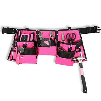 Women pink tool bag kit waist electrician tool pouch belt