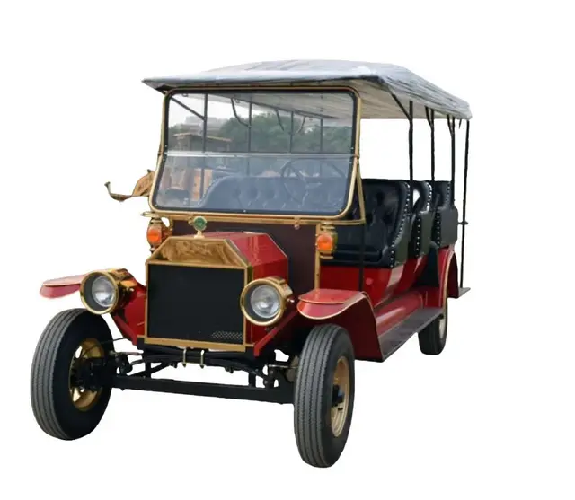 Electric Tourist Sightseeing Vehicle Electric Vintage Car with 11 Seats