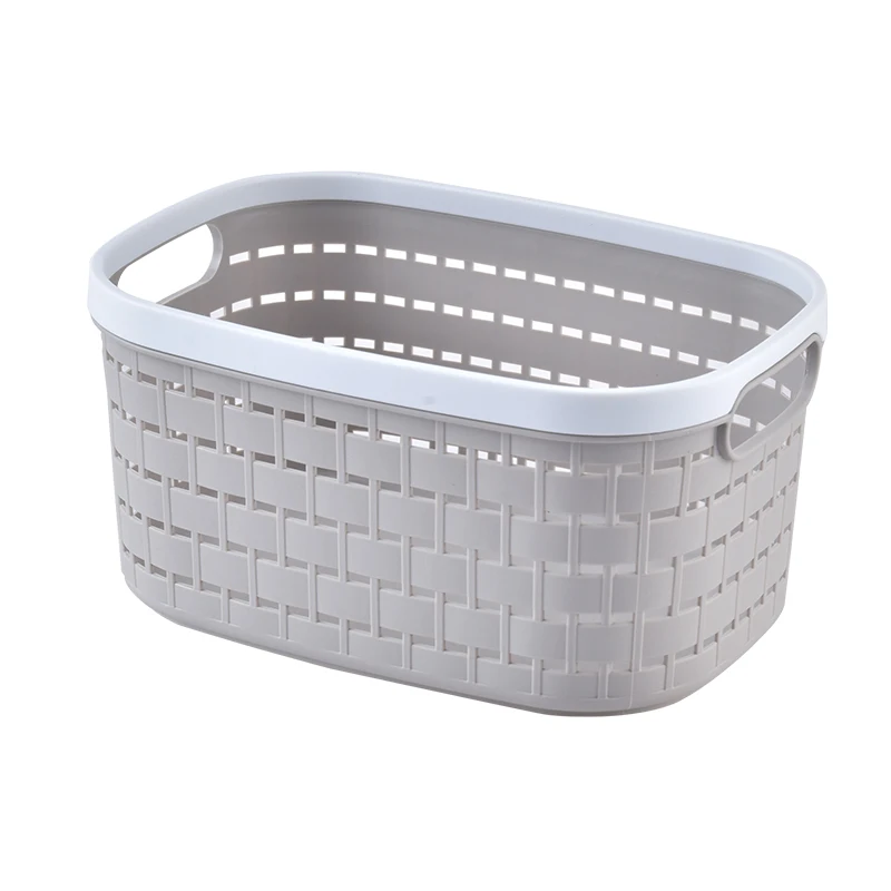 New Stackable Easy To Use Clothing Cute Plastic Woven Baskets For