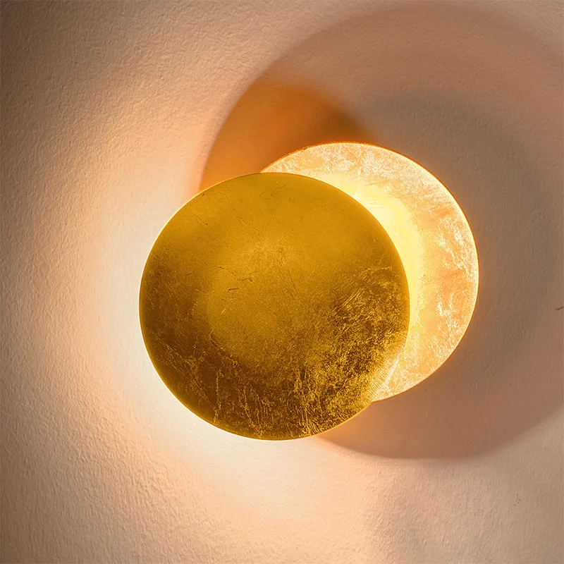 Loft Decor Moon Wall Lamps Light Bedside Indoor Lighting Luminaire Postmodern Italy Design Bathroom Rose Gold Wall Sconce
