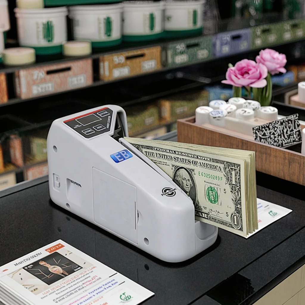 LD-30 Quiet Money Counter Machine Mini Portable Banknote Counter Money Verifier Discriminator Cash Counting and Checkout ROHS
