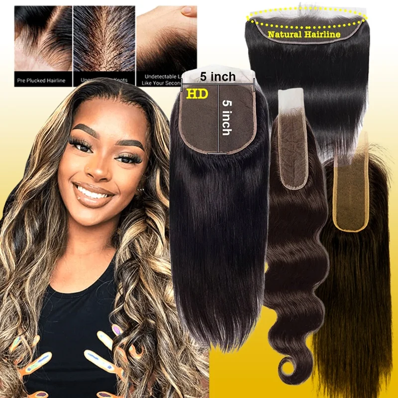 ONE Strand of Hair - Premium HD Swiss Lace Frontal Closure