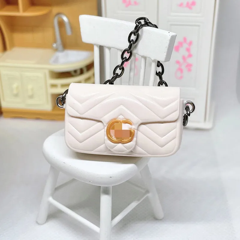 Dollhouse Miniature Mini Metal Bag Bjd Doll Handbag For Dolls And