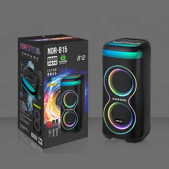 NDR-815 Dual 8 Inch Outdoor Party Wireless Karaoke Speaker