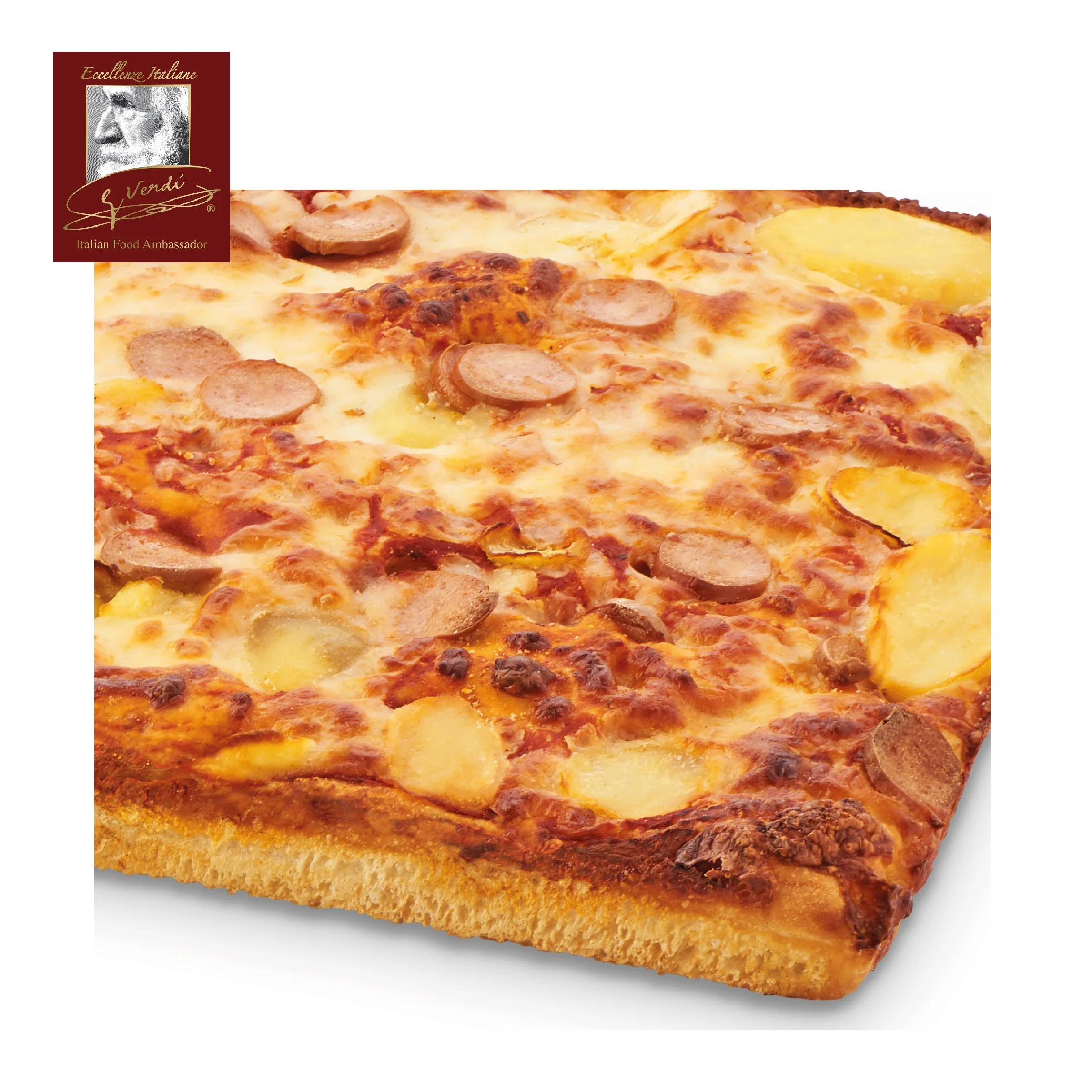 1175 г итальянской замороженной пиццы с вурстелем и картофелем выбор Джузеппе Верди итальянская
