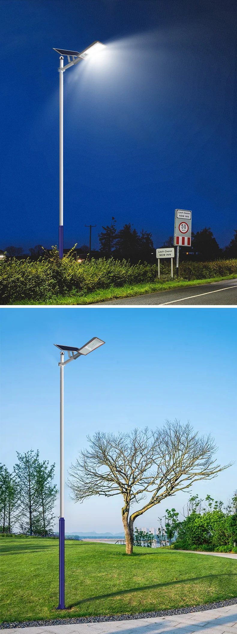 100w 200w 300w 400w Outdoor Solar Street Lamp Aluminum Remote Control