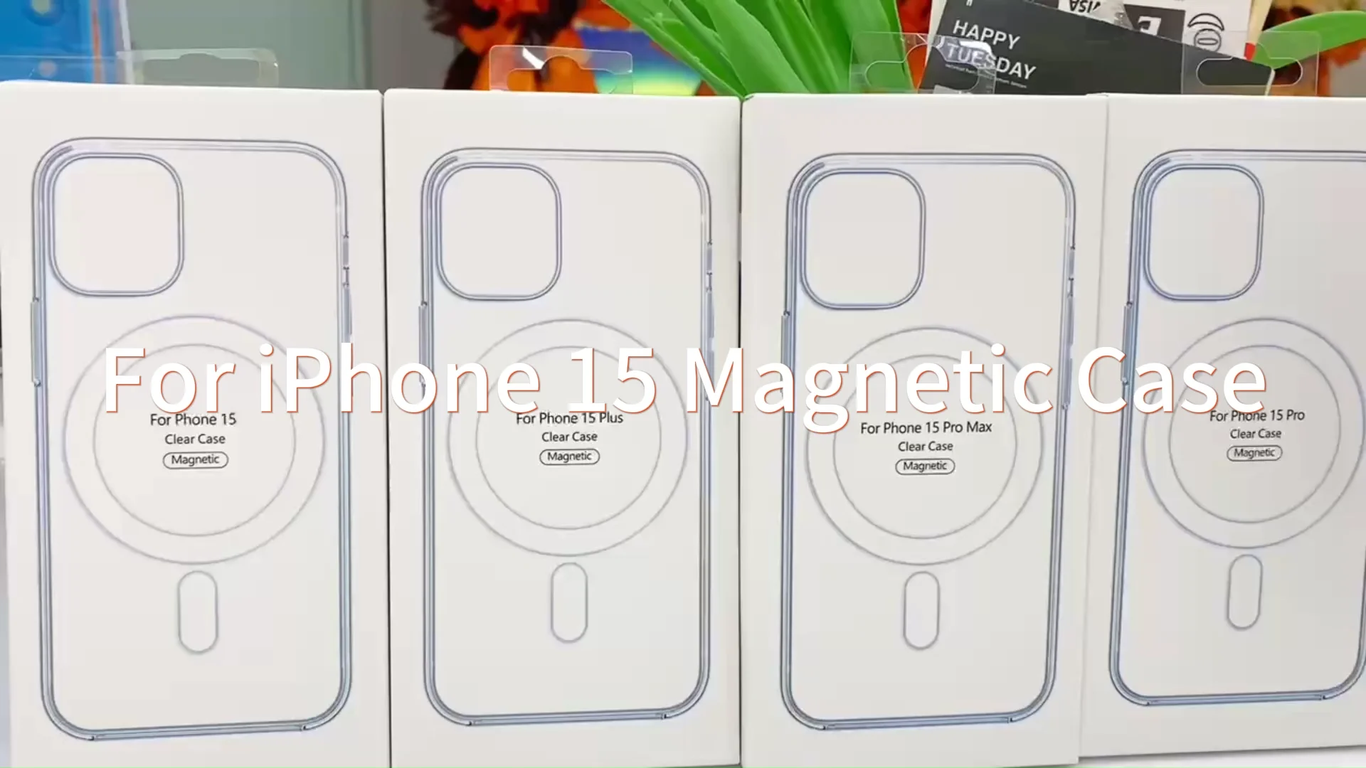 For Iphone 15 Case Wireless Charging Attraction Phone Back