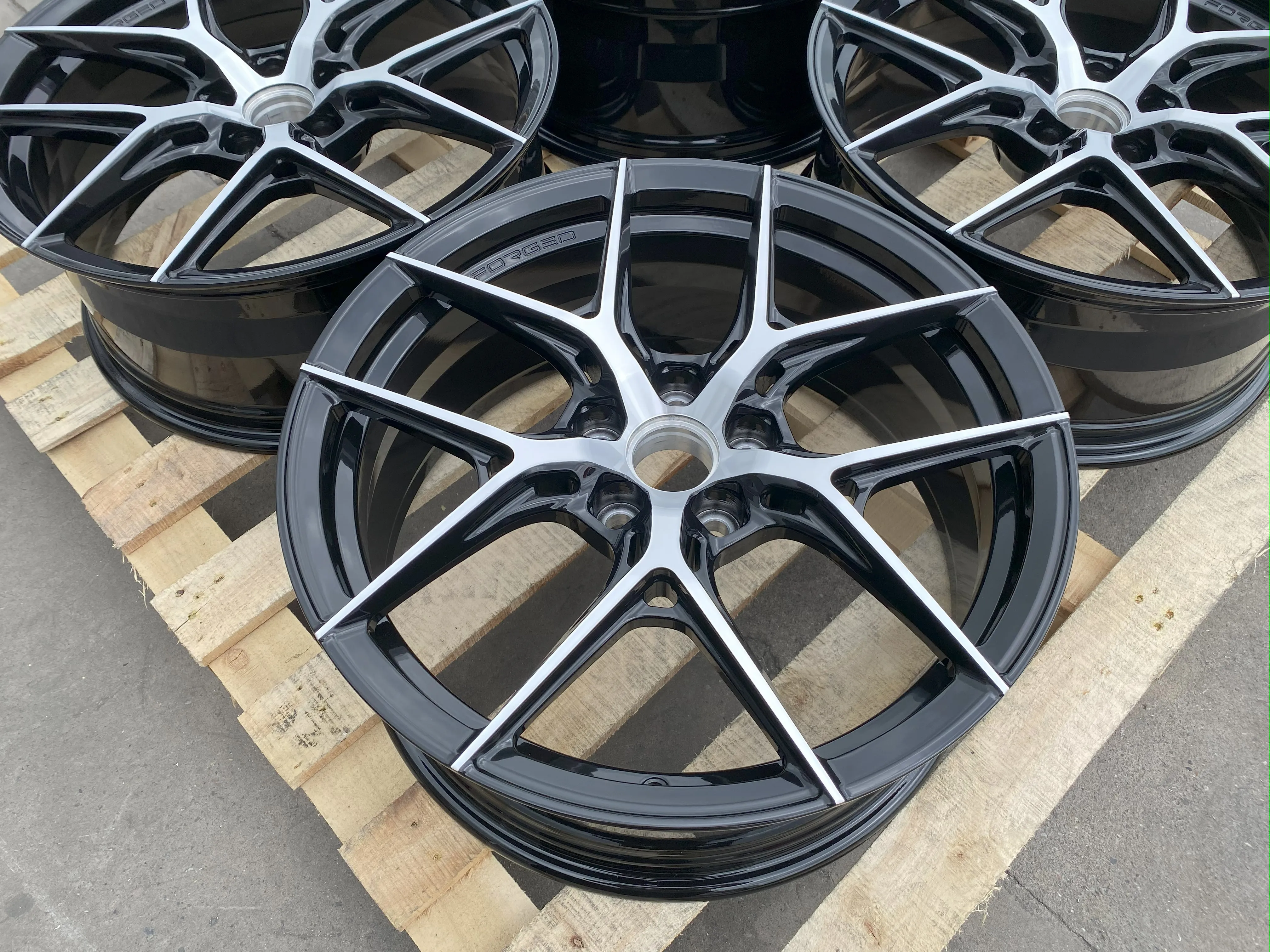 GVICHN gloss black machined face forged wheels 16 - 26 inch aluminum alloy rims 5x112 5x114.3 5x120 wheel hub