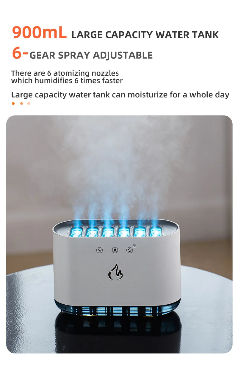 Luxury Home Decor Best Gift Ultrasonic Mist Maker Dynamic Pickup Musical Lighting Cool Creative Design Colorful Light Humidifier