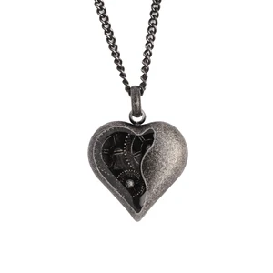 Antique Black Fine Jewelry Pendants Necklace Hot Selling Stainless Steel Heart Pendant