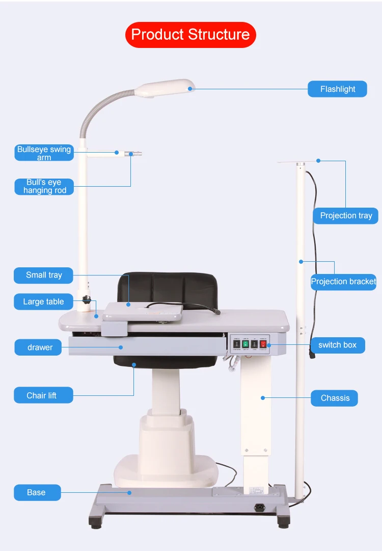 2 YEARS WARRANTY QUALITY CP-180AT Optometry Combination Table Optical Manufacturer Testing Instrument