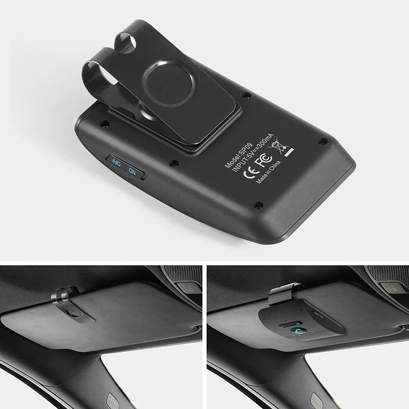 Bluetooth teléfono celular coche Altavoces TIANSHILI inalámbrico manos  libres hablando visera clip coche kit auto encendido apagado, conexión de