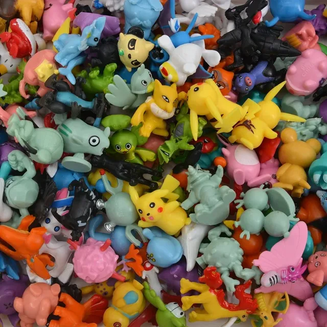 144pc/batch 2024 new product free delivery miniature figurines bulk figure munecos de coleccion figuras de pokemoned model toys