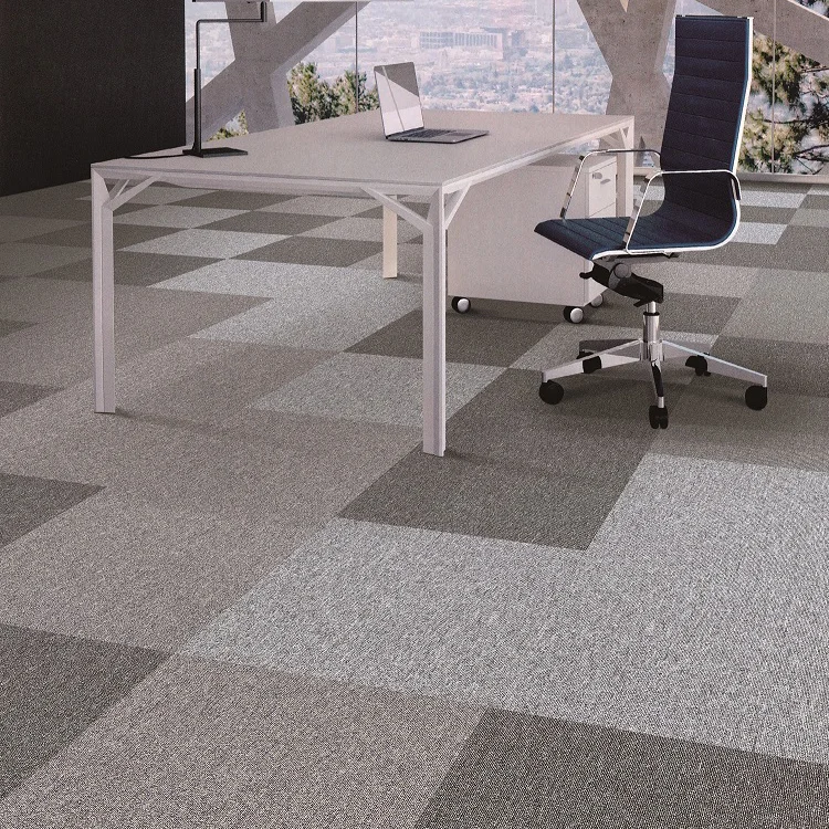 High Quality Polypropylene Material Sound Insulation Decoration Movable Flooring Office Carpet Tiles 50x50cm
