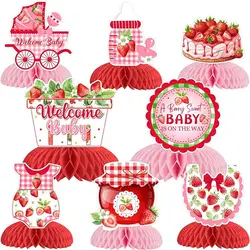VorkiVecKi Baby Shower Honeycomb Centerpieces - Strawberry Table...