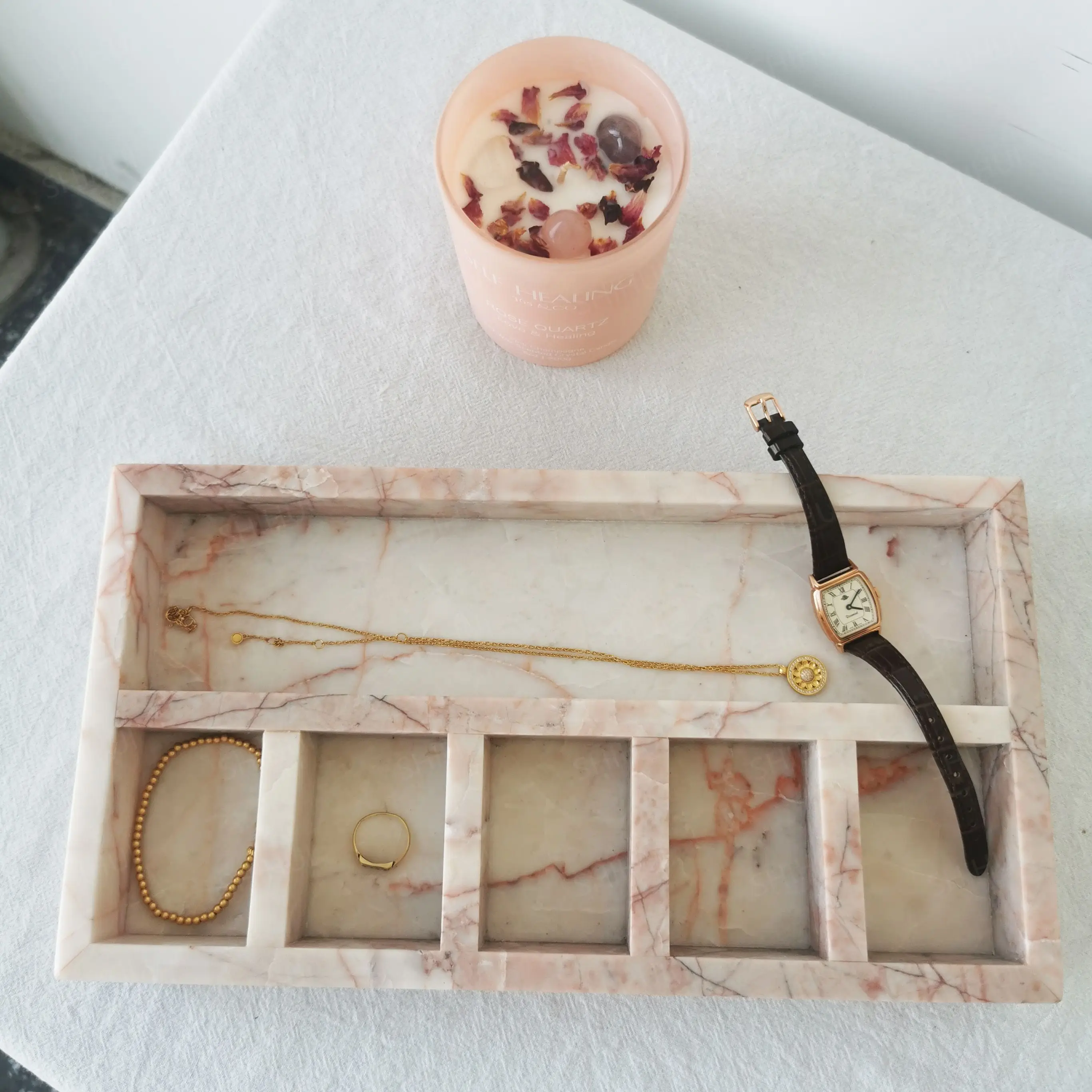 Shihui Customized Natural Stone Home Decoration Vanity Storage Tray