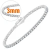 3mm-white gold bracelet