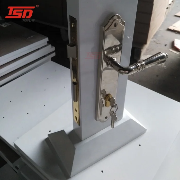 Retail Store Shop MDF Table Product Display Stand for Smart Door Lock
