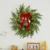 40cm christmas bell wreath-hanging pe leaf-light string