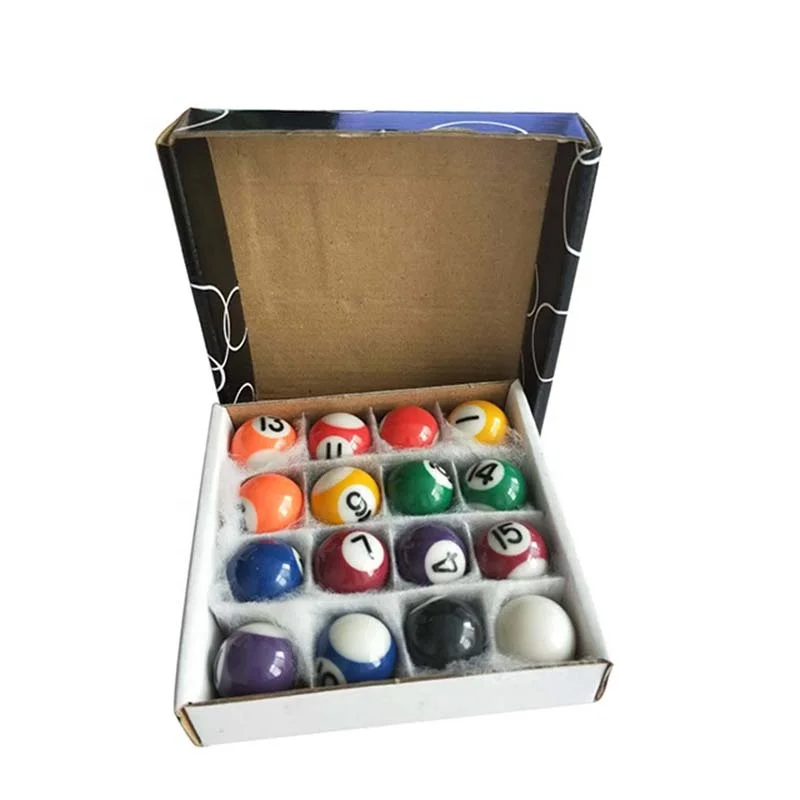 プレミアム25mm（1インチ）ミニビリヤードボールセット 16個入り/箱