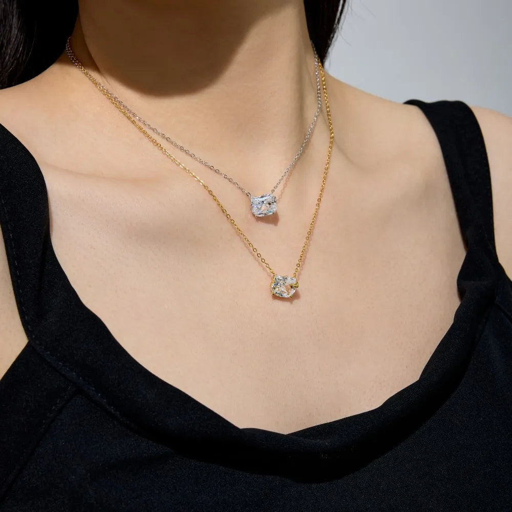 KAKODIY cute and beautifully designed 925 Sterling Silver rhodium plated 18K gold chain 5A zircon small bow cat pendant necklace detail 1