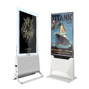 Double Side Digital Signage Display Two Screen Advertising Kiosk 4k Floor Standing Totem Transparent Advertising Player